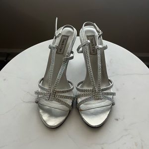Silver Sparkly Prom Shoes